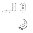 Уголок мебельный ТУНДРА krep, 32х32х25х2 мм, цинк, в упаковке 1 шт. 5294214 - фото 16152041