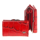 Кошелёк женский на кнопке, 2 отдела, глянцевый, красный - Фото 1