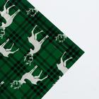 Плёнка упаковочная на Новый год полиграфичная «Олени», 100 х 70 см 4865791