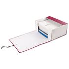 Короб архивный с завязками А4 Calligrata, 150 мм, бумвинил, до 1400 листов, бордовый - Фото 2