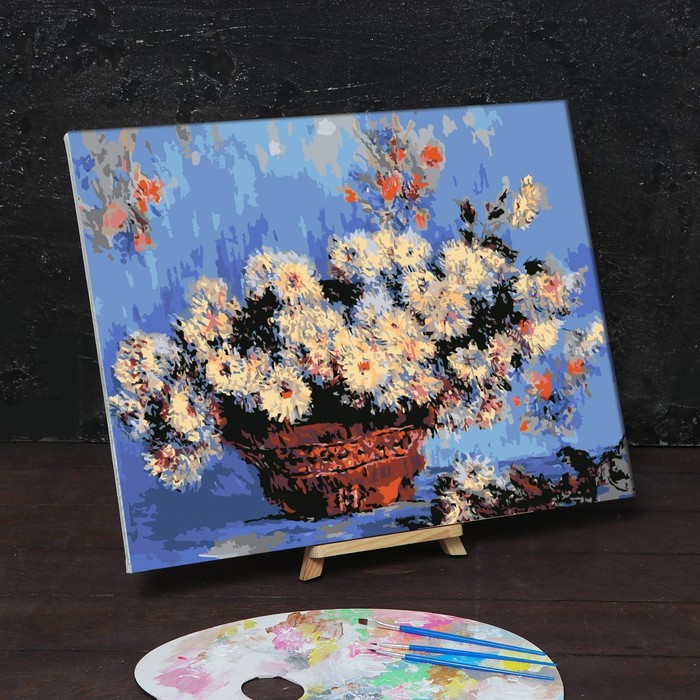 Картина по номерам на холсте с подрамником «Хризантемы» Клод Моне 40 × 50 см - фото 1885064130