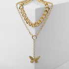 Кулон «Цепь» бабочка, цвет золото, L=42 см - Фото 1