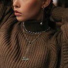 Кулон на цепочке «Бабочка», цвет серебро, 52 см - Фото 2