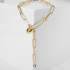 Кулон «Цепь» булавка с плетением, цвет золото, L=45 см - Фото 1