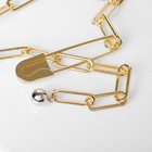 Кулон «Цепь» булавка с плетением, цвет золото, L=45 см - Фото 2