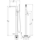 Смеситель для ванны Timo Saona 2210/00Y-CR, однорычажный, напольный, душевой набор, хром - Фото 2