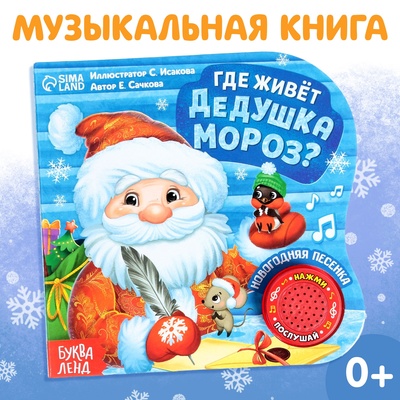 Книга музыкальная «Дом Дедушки Мороза», 10 стр.