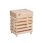 Ящик для овощей и фруктов, 30 × 40 × 50 см, деревянный, с крышкой - фото 319710732