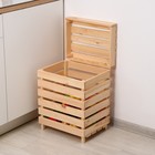 Ящик для овощей и фруктов, 30 × 40 × 50 см, деревянный, с крышкой - Фото 11