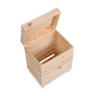 Ящик для овощей и фруктов, 30 × 40 × 50 см, деревянный, с крышкой - Фото 5