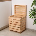 Ящик для овощей и фруктов, 30 × 40 × 50 см, деревянный, с крышкой - Фото 7