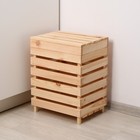 Ящик для овощей и фруктов, 30 × 40 × 50 см, деревянный, с крышкой - Фото 8