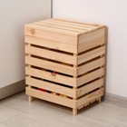 Ящик для овощей и фруктов, 30 × 40 × 50 см, деревянный, с крышкой - Фото 10