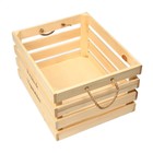 Ящик для овощей и фруктов, 40 × 33 × 23 см, деревянный - Фото 3
