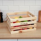 Ящик для овощей и фруктов, 40 × 33 × 23 см, деревянный - Фото 6