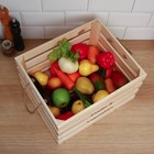 Ящик для овощей и фруктов, 40 × 33 × 23 см, деревянный - Фото 7