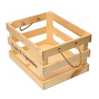 Ящик для овощей и фруктов, 35 × 28 × 21 см, деревянный - Фото 3