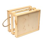 Ящик для овощей и фруктов, 35 × 28 × 21 см, деревянный - Фото 4