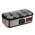 Йогуртница Centek CT-1443, 30 Вт, 0.2 л, 8 ёмкостей, стекло, таймер, дисплей, серо-чёрная 5294928 - фото 16389530