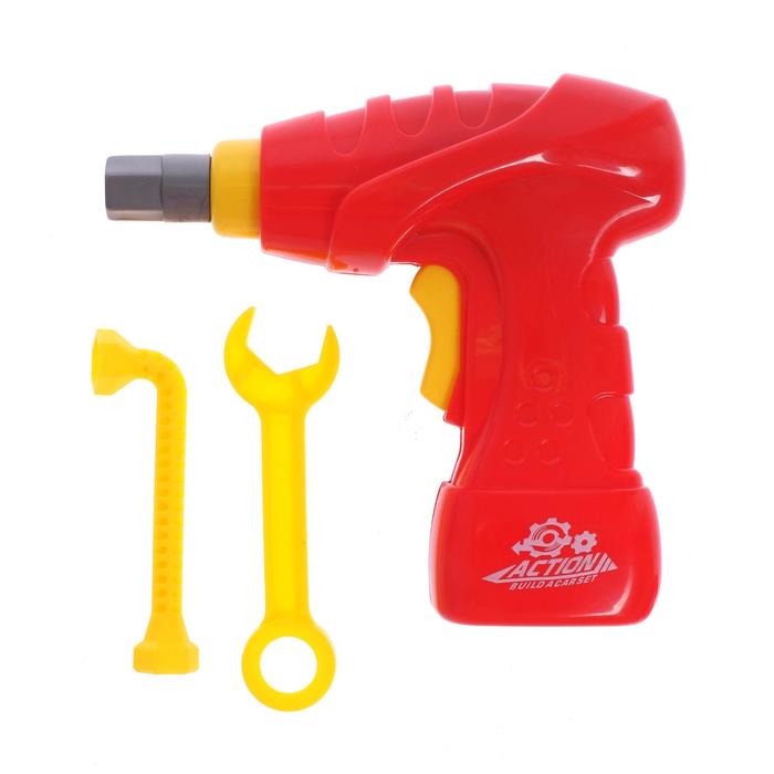 Конструктор винтовая мозаика «Объемные фигуры», 2 в 1, с шуруповёртом, 129 деталей 47825