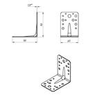 Уголок крепёжный ТУНДРА krep, 90х90х65х2 мм, усиленный, ГОЦ, 1 шт. 5294412 - фото 16152088