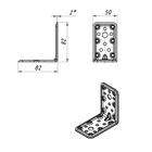Уголок крепёжный ТУНДРА krep, усиленный 82х82х50х2 мм, оцинкованный, в упаковке 1 шт. - Фото 3