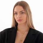 Кулон "Цепь" шар на нити, цвет золото, L=48 см - фото 25977332