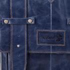 Сумка мужская, отдел на молнии, 3 наружных кармана, длинный ремень, цвет синий - Фото 3