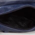 Сумка мужская, 2 отдела на молниях, наружный карман, цвет синий - Фото 4