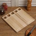 Доска разделочная и сервировочная Дарим Красиво «Функциональная №1», с желобом, дерево массив берёзы, 25×2 см - Фото 1