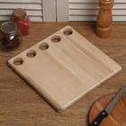 Доска разделочная и сервировочная Дарим Красиво «Функциональная №1», с желобом, дерево массив берёзы, 25×2 см - Фото 3