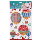 Наклейка серебряный рельеф "Воздушный шар" 50х29 см - Фото 1