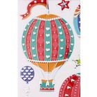 Наклейка серебряный рельеф "Воздушный шар" 50х29 см - Фото 2