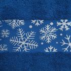 Полотенце махровое LoveLife «Снежинки», 30х60 см, цвет синий - Фото 2