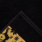 Полотенце махровое LoveLife «Олени», 70х130 см, цвет чёрный - Фото 3