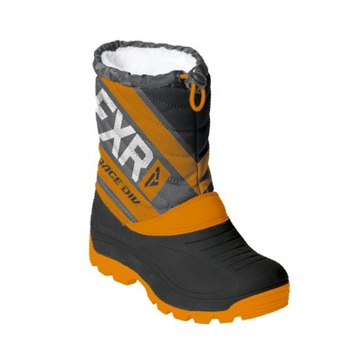 Ботинки FXR Octane с утеплителем, размер 30, чёрные, оранжевые, серые