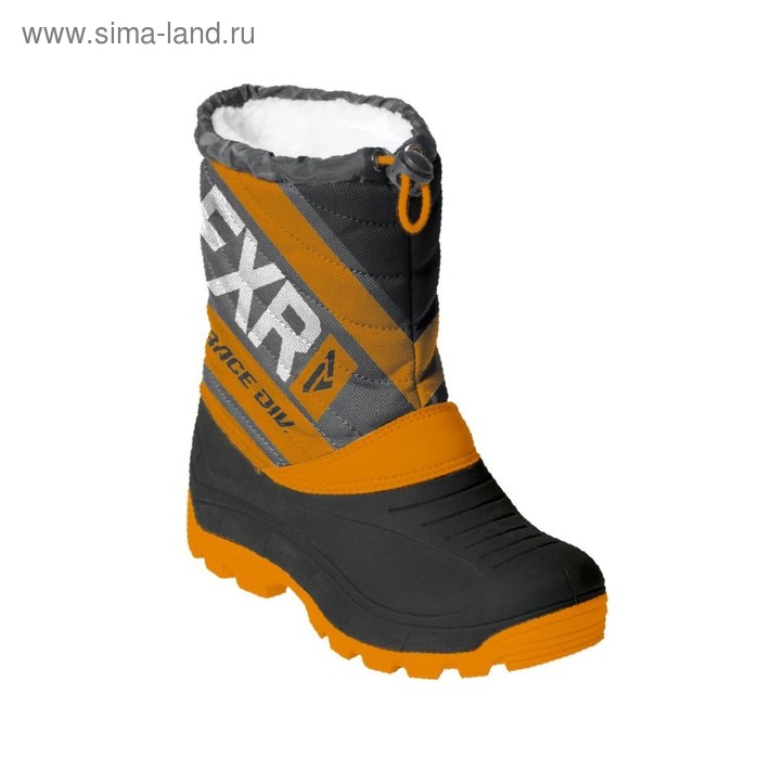 Ботинки FXR Octane с утеплителем, размер 30, чёрные, оранжевые, серые - Фото 1