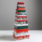 Набор подарочных коробок 10 в 1 «Новогодние истории», 12 × 7 × 4 - 32.5 × 20 × 12.5 см - фото 9566541