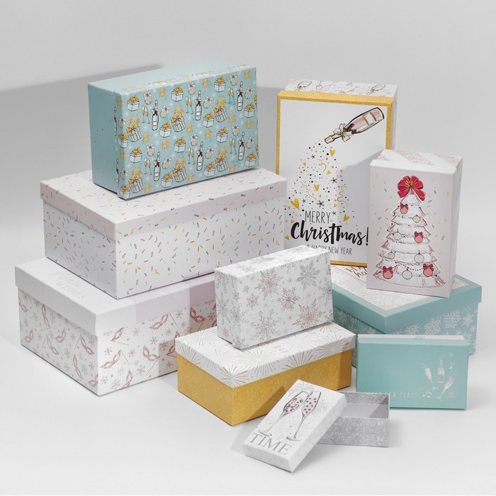 Набор подарочных коробок 10 в 1 «Стильный», 12 × 7 × 4 - 32.5 × 20 × 12.5 см - Фото 1