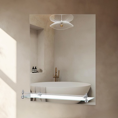 Зеркало интерьерное настенное, с полкой, с ограничителем, 50×40 см