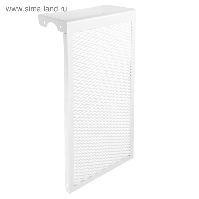 УЦЕНКА Экран на чугунный радиатор «Лидер», 290×610×150 мм, 3 секции, металлический, белый - Фото 1