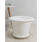 Горшок для цветов с поддоном «Виола», 16 л, пластиковый, белый - Фото 1