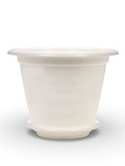 Горшок для цветов с поддоном «Виола», 16 л, пластиковый, белый - Фото 1