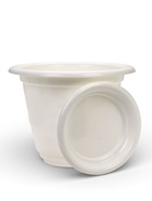 Горшок для цветов с поддоном «Виола», 16 л, пластиковый, белый - Фото 3