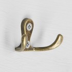Крючок мебельный ТУНДРА TKD003, двухрожковый, бронза - фото 294981116