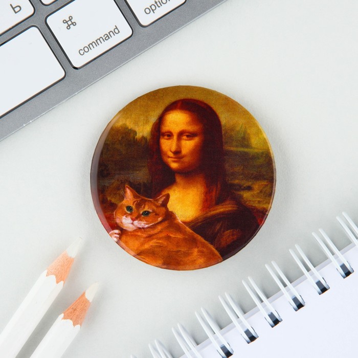 Значок "Мона Лиза", 56 мм - Фото 1