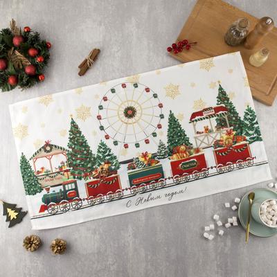 Полотенце «Этель» Новогодняя ярмарка 40×73 см, 100% хл, саржа 190 г/м²