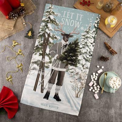 Полотенце "Этель" Let it snow 40х73 см, 100% хл, саржа 190 гр/м2