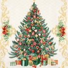 Полотенце кухонное новогоднее «Этель» Golden Christmas, 40×73 см, 100% хлопок, саржа 190 г/м² - Фото 4