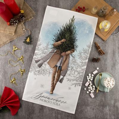 Полотенце «Этель» Волшебного Нового Года 40×73 см, 100% хл, саржа 190 г/м²